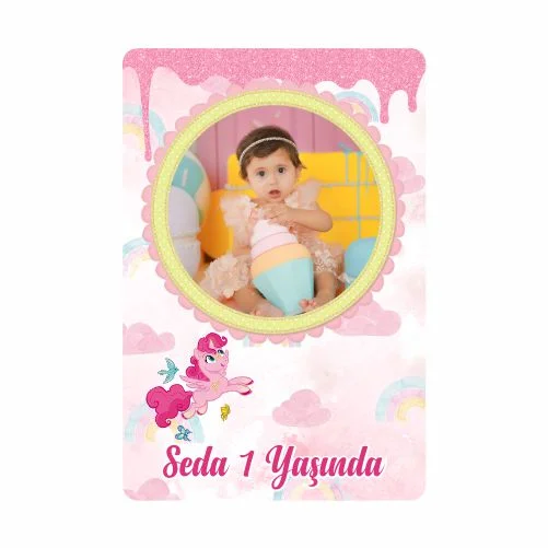 Unıcorn Temalı Doğum Günü Magneti